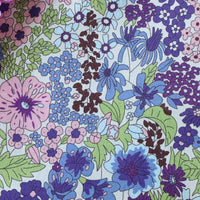 HKM-896723 CIARA Purple Floral Cotton Poplin Fabric, 1M x 1.45M, 100% Cotton