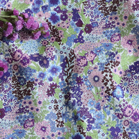 HKM-896723 CIARA Purple Floral Cotton Poplin Fabric, 1M x 1.45M, 100% Cotton