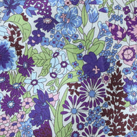 HKM-896723 CIARA Purple Floral Cotton Poplin Fabric, 1M x 1.45M, 100% Cotton