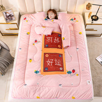 HKM-896723 Thickened Multifunctional Winter Sleeping Bag with Anti-Kick Quilt Sleeves and Pillows