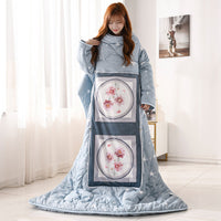 HKM-896723 Thickened Multifunctional Winter Sleeping Bag with Anti-Kick Quilt Sleeves and Pillows