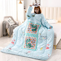 HKM-896723 Thickened Multifunctional Winter Sleeping Bag with Anti-Kick Quilt Sleeves and Pillows