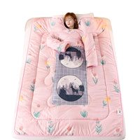 HKM-896723 Thickened Multifunctional Winter Sleeping Bag with Anti-Kick Quilt Sleeves and Pillows