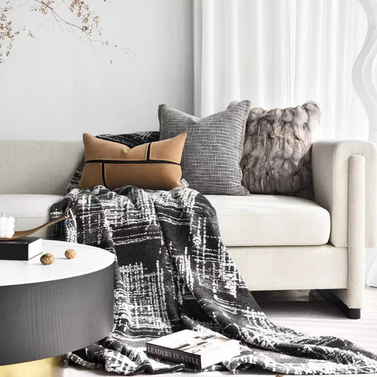 HKM-896851 Cozy Modern Polyester Fiber Bed Blanket and Sofa Cover - 140x240cm