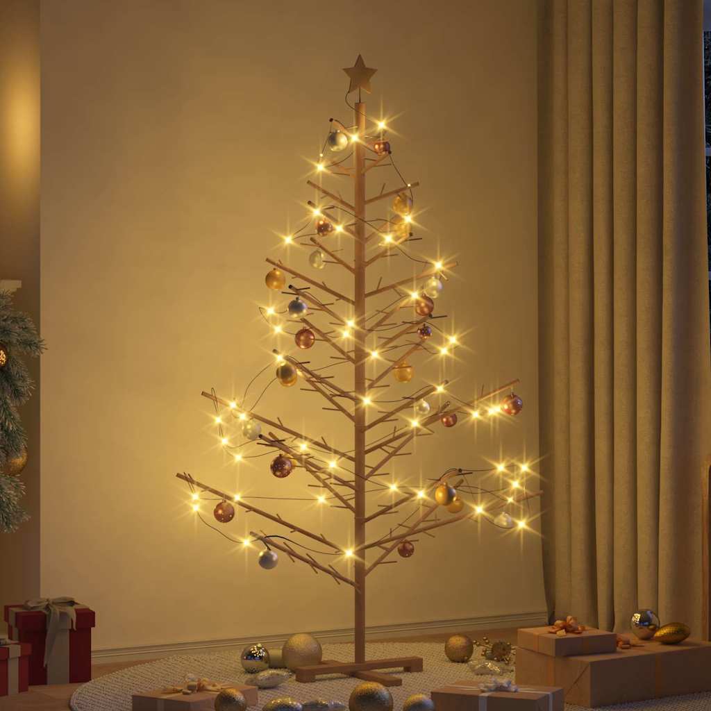HKM-896851 Natural Wood Christmas Tree with Stand - 125 cm Height