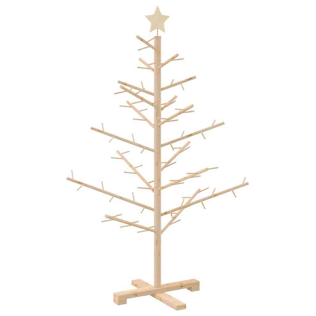HKM-896851 Natural Wood Christmas Tree with Stand - 125 cm Height