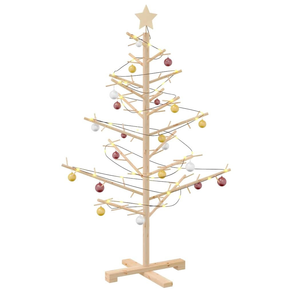 HKM-896851 Natural Wood Christmas Tree with Stand - 125 cm Height