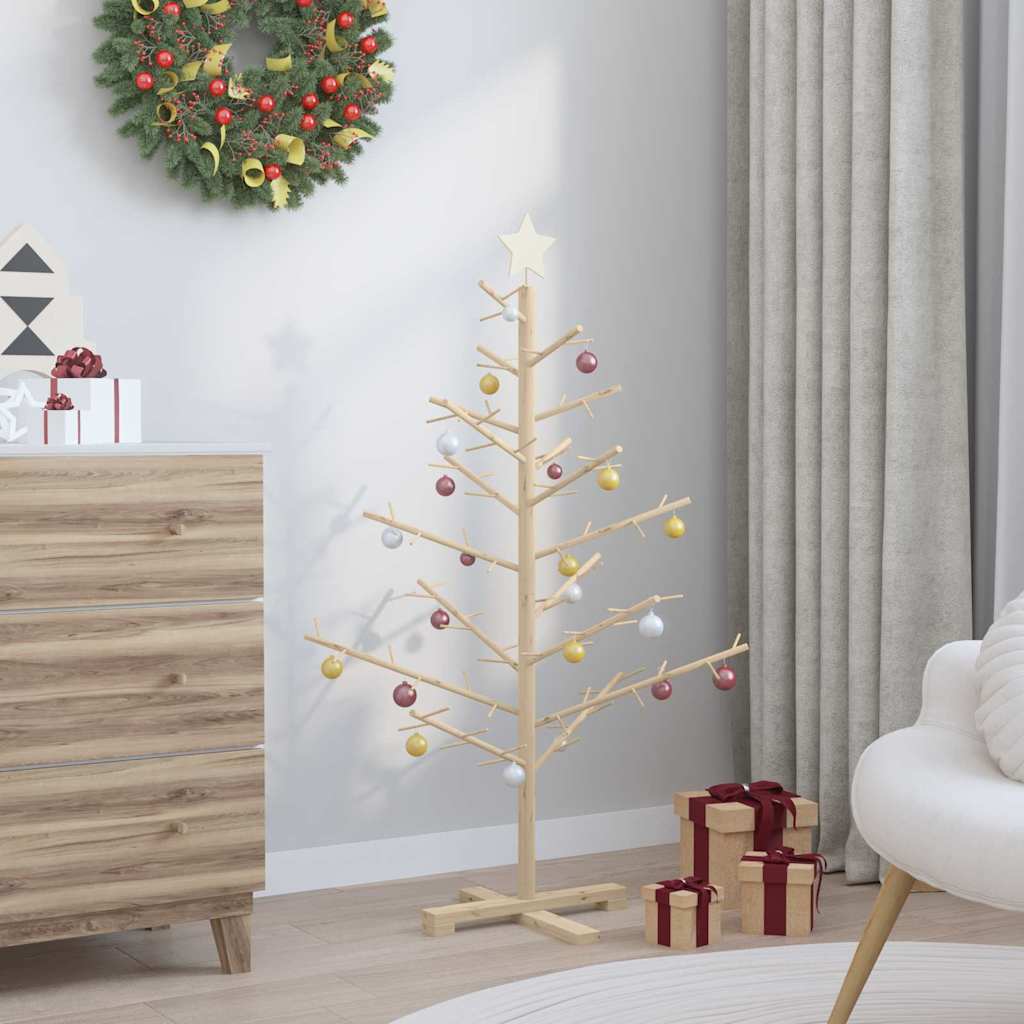 HKM-896851 Natural Wood Christmas Tree with Stand - 125 cm Height