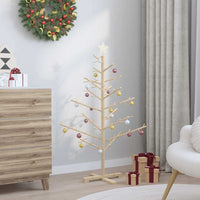 HKM-896851 Natural Wood Christmas Tree with Stand - 125 cm Height