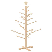 HKM-896851 Natural Wood Christmas Tree with Stand - 125 cm Height