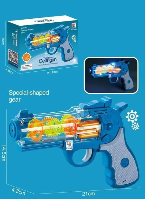 HKM-896851 Transparent Light-Up 3D Racing Car Toy for Kids, Mechanical Gear Push Toy, Ages 2-13