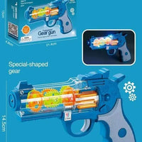 HKM-896851 Transparent Light-Up 3D Racing Car Toy for Kids, Mechanical Gear Push Toy, Ages 2-13