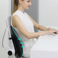 HKM-897171 Ergonomic Waist Cushion with Memory Foam Filling and Polyester Cover, 40x40x14cm
