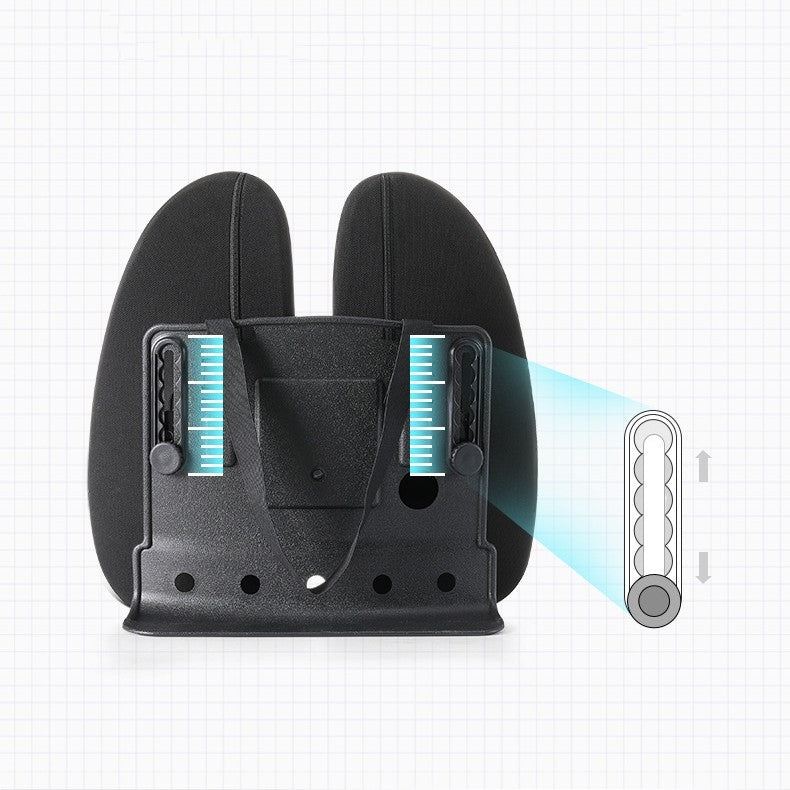 HKM-897171 Ergonomic Waist Cushion with Memory Foam Filling and Polyester Cover, 40x40x14cm