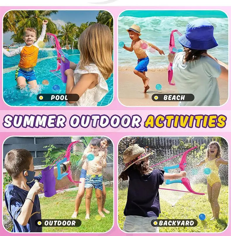 HKM-897299 Water Balloon Shooting Toy for Outdoor Fun – Multiplayer Beach and Pool Activity, Ages 5 and Up
