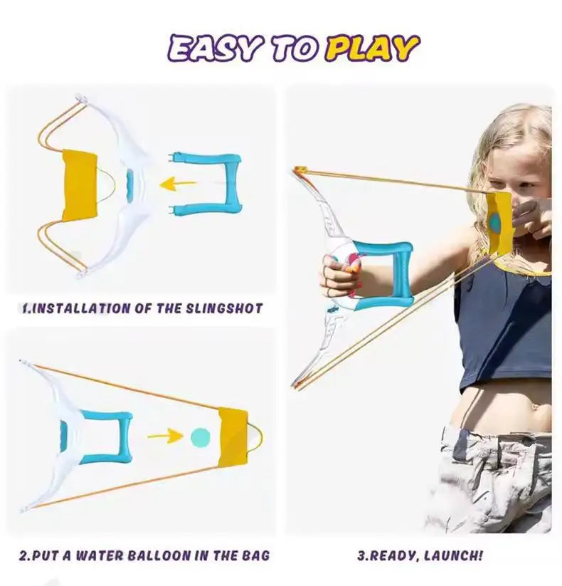 HKM-897299 Water Balloon Shooting Toy for Outdoor Fun – Multiplayer Beach and Pool Activity, Ages 5 and Up