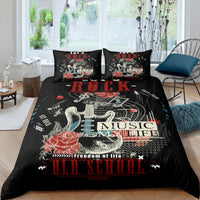 HKM-897363 Rock Music Inspired Modern Bedding Set - Available in Various Sizes