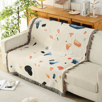 HKM-897363 Starry Sky Polyester Cotton Sofa Towel Cover Blanket for Modern Decor & Camping