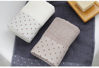 HKM-897619 Satin Dot Jacquard Cotton Face Towel - Thick, Soft, and Absorbent