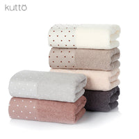 HKM-897619 Satin Dot Jacquard Cotton Face Towel - Thick, Soft, and Absorbent