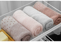 HKM-897619 Satin Dot Jacquard Cotton Face Towel - Thick, Soft, and Absorbent