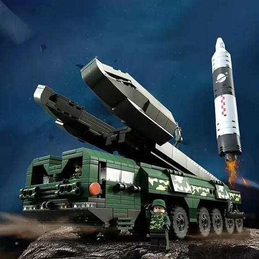 Army Carrier Rocket Building Block Set - Construction Toy for Ages 2 and Up with 50 Pieces