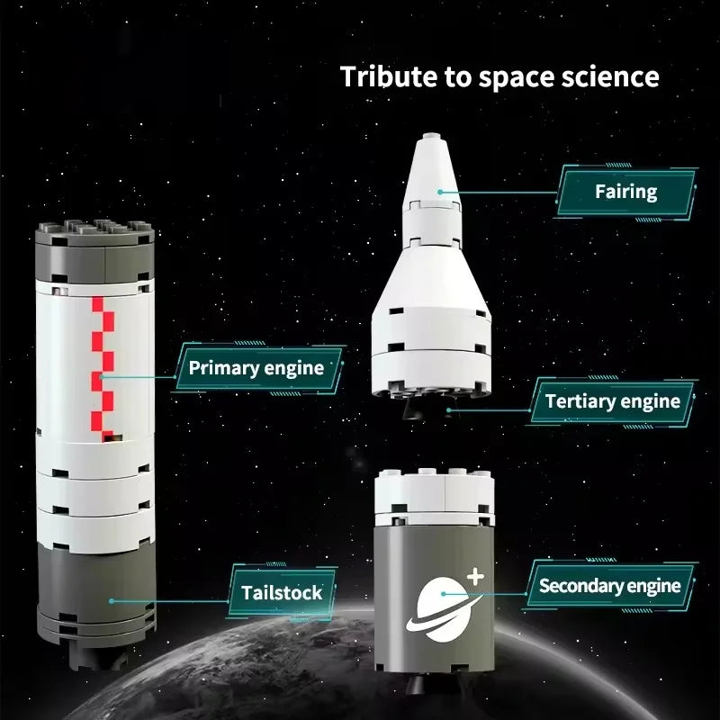 Army Carrier Rocket Building Block Set - Construction Toy for Ages 2 and Up with 50 Pieces