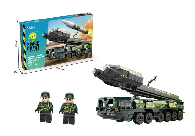 Army Carrier Rocket Building Block Set - Construction Toy for Ages 2 and Up with 50 Pieces