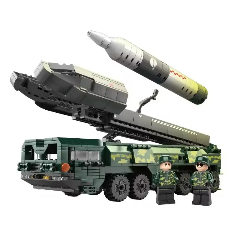 Army Carrier Rocket Building Block Set - Construction Toy for Ages 2 and Up with 50 Pieces