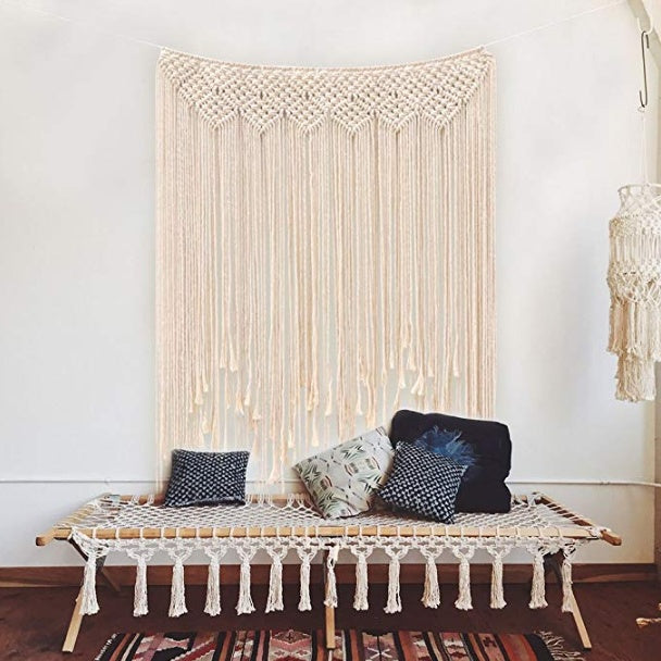 HKM-897747 Hand-Woven Nordic Bohemian Tapestry - Cotton, 120cm x 150cm, Festive Pattern