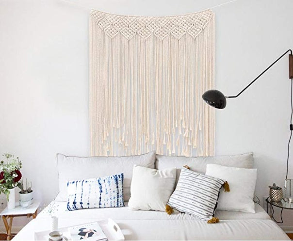 HKM-897747 Hand-Woven Nordic Bohemian Tapestry - Cotton, 120cm x 150cm, Festive Pattern