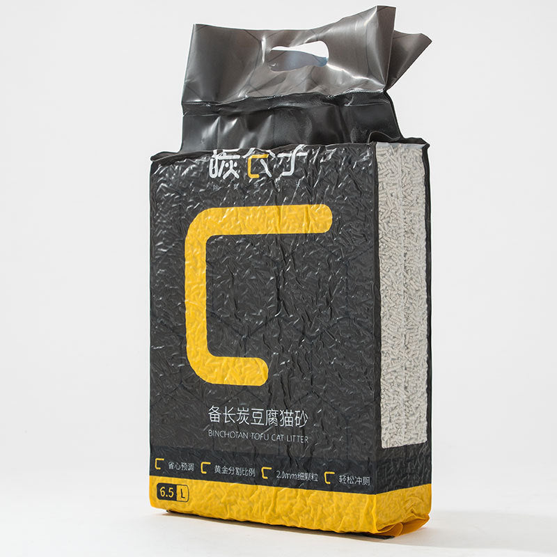 HKM-897875 Carbon Molecule Binchotan Charcoal Cat Litter with Pea Fiber and Corn Starch - 6.5L