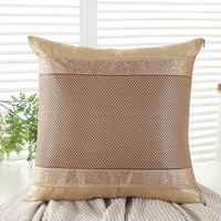 HKM-898003 Summer Ice Rattan Double-Sided Cushion Cover with Plant Flower Design
