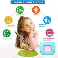 HKM-898195 Educational Flash Cards Learning Machine with 224 Double-Sided Words for Preschool Kids