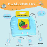HKM-898195 Educational Flash Cards Learning Machine with 224 Double-Sided Words for Preschool Kids