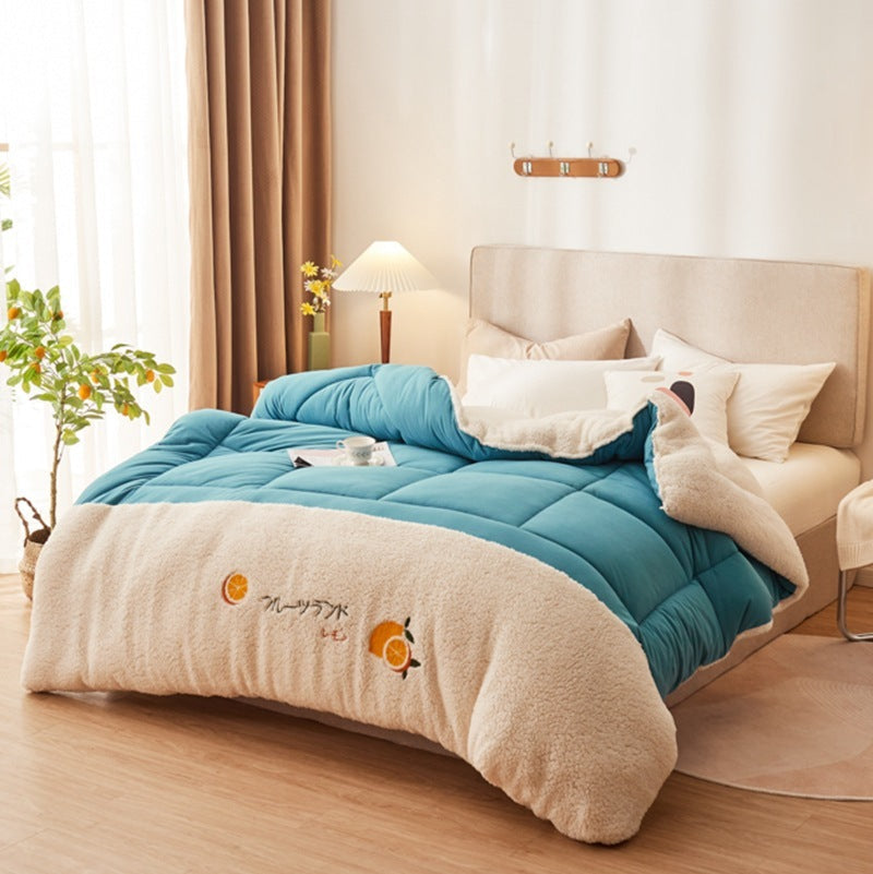 HKM-898195 Lamb Cashmere Velvet Quilt - Winter Warmth, Various Sizes & Colors