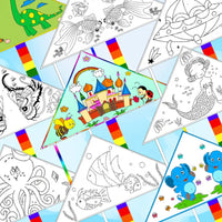 HKM-898451 Customizable Delta Shape Hand Painted Doodle Kites for Kids - DIY Flying Toys