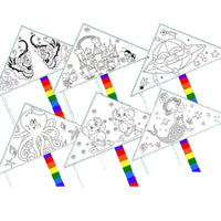 HKM-898451 Customizable Delta Shape Hand Painted Doodle Kites for Kids - DIY Flying Toys