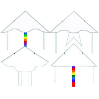 HKM-898451 Customizable Delta Shape Hand Painted Doodle Kites for Kids - DIY Flying Toys