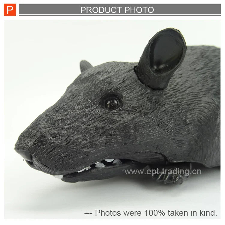 HKM-898835 Lifelike Remote Control Plastic Mouse Toy - 21x7x6.5 cm
