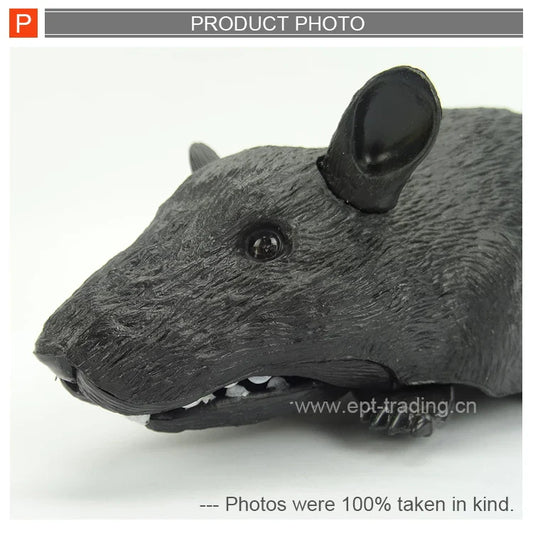 HKM-898835 Lifelike Remote Control Plastic Mouse Toy - 21x7x6.5 cm