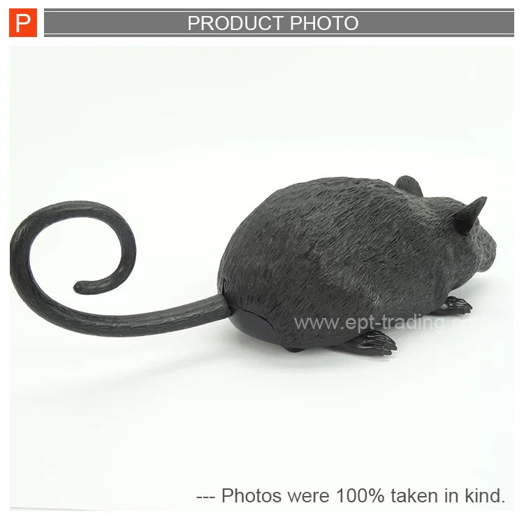 HKM-898835 Lifelike Remote Control Plastic Mouse Toy - 21x7x6.5 cm