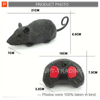 HKM-898835 Lifelike Remote Control Plastic Mouse Toy - 21x7x6.5 cm