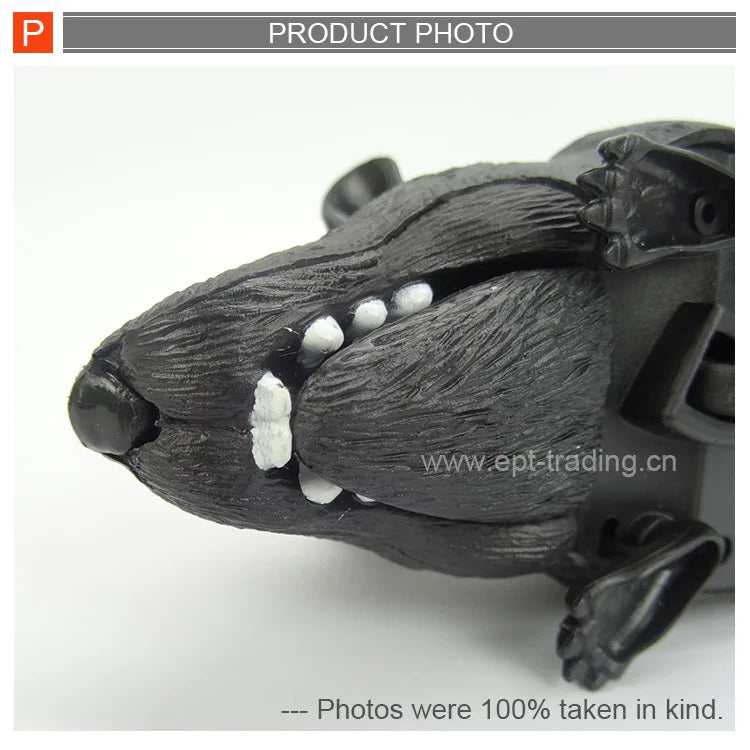 HKM-898835 Lifelike Remote Control Plastic Mouse Toy - 21x7x6.5 cm