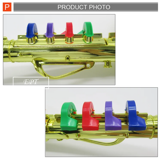 HKM-899155 Kids Educational Saxophone Toy - Plastic Non-Electric Cartoon Musical Instrument For Ages 2-13