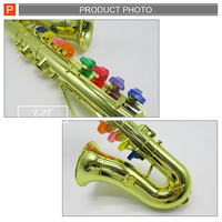 HKM-899155 Kids Educational Saxophone Toy - Plastic Non-Electric Cartoon Musical Instrument For Ages 2-13