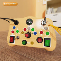 HKM-899347 Montessori Busy Board Light Game Console for Early Learning and Skill Development