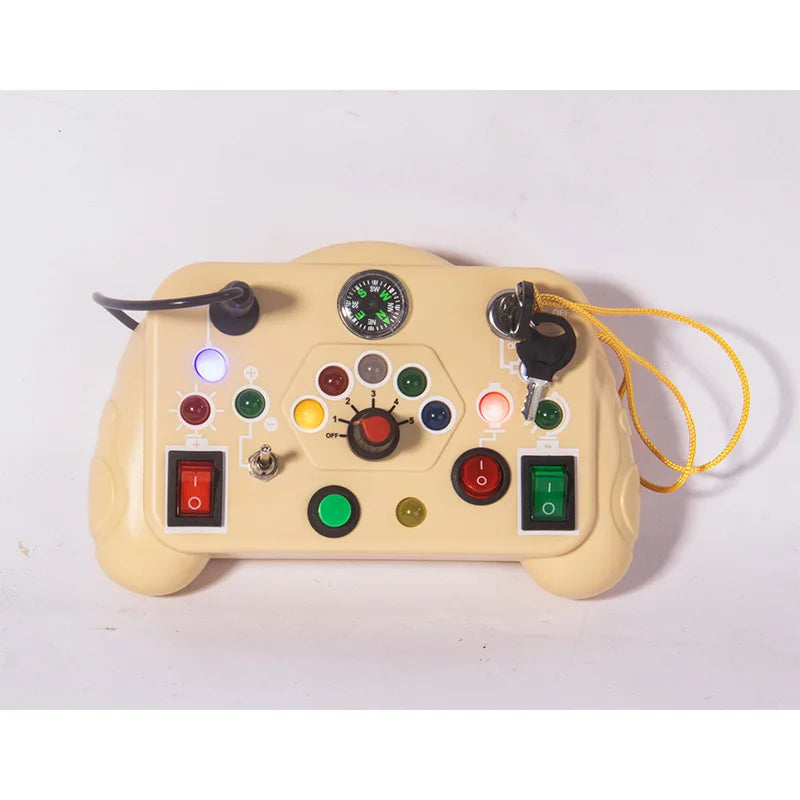 HKM-899347 Montessori Busy Board Light Game Console for Early Learning and Skill Development