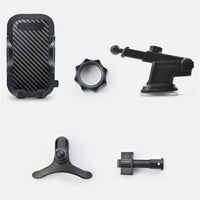 HKM-899411 Carbon Fiber Car Phone Holder for 4.0-7.0 Inch Devices - Anti-Vibration, Anti-Skid Design