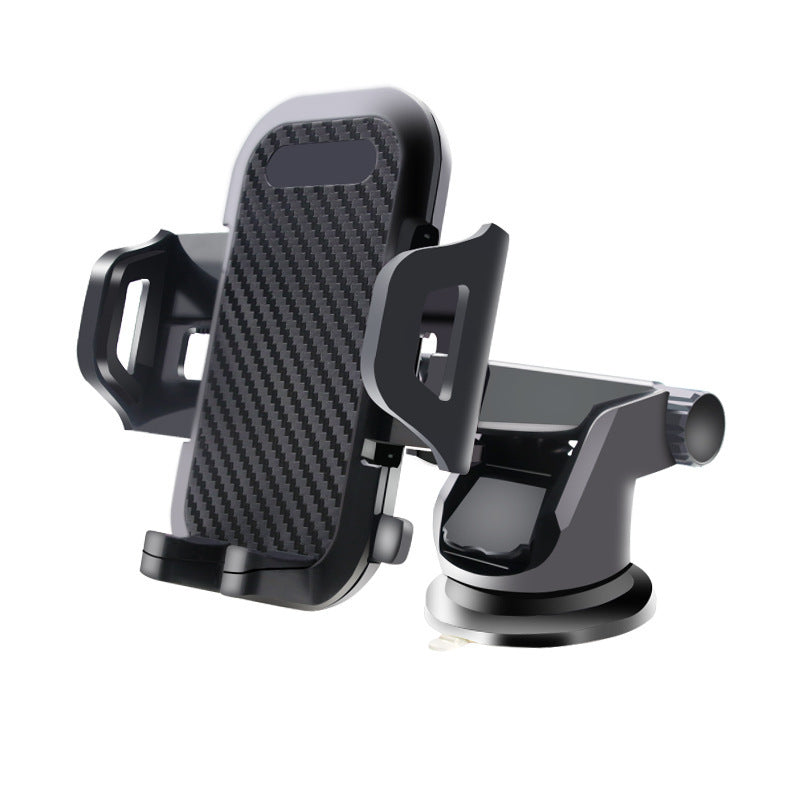 HKM-899411 Carbon Fiber Car Phone Holder for 4.0-7.0 Inch Devices - Anti-Vibration, Anti-Skid Design